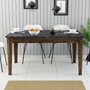 Hanah Home Milan 518 Mesa de Comedor Nogal y Negro